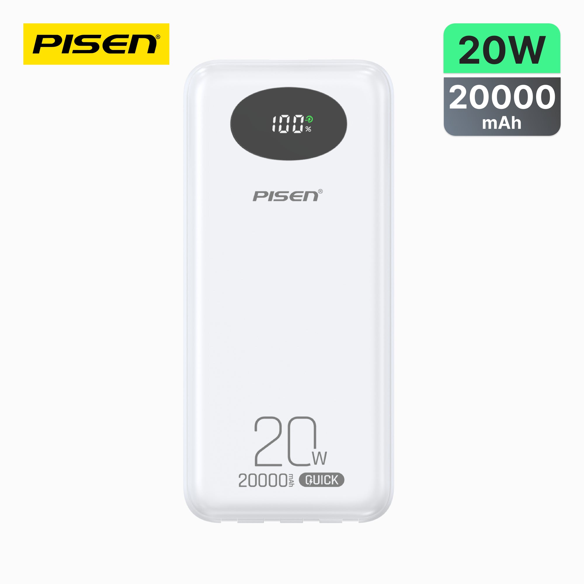 Poyan2です。 PISEN PowerLink 4 in 1 Fast Charging 20000mAh Power Bank TS-D344
