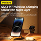 PISEN 3-in-1 Wireless Charging Stand Qi2 Version (Night Light) TP-C24