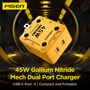 PISEN Mecha 45W 2-Port Fast Charger(US) TS-C187
