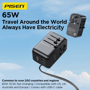 PISEN Global Travel 65W 5-Port GaN Fast Charger TP-C94