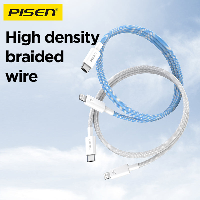 PISEN QUICK C to L 27W colorful braided data cable CL-PD10-1000 - PisenBiz