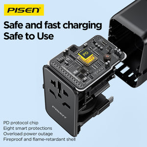 PISEN Global Travel 100W 5-Port GaN Fast Charger TP-C95