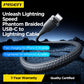 PISEN NoirSync USB-C TO Lightning 27W Cable(Grey) CL-FC16-1000