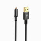 PISEN Platinum USB-A to Lightning Cable(Magic black) AL38-1000