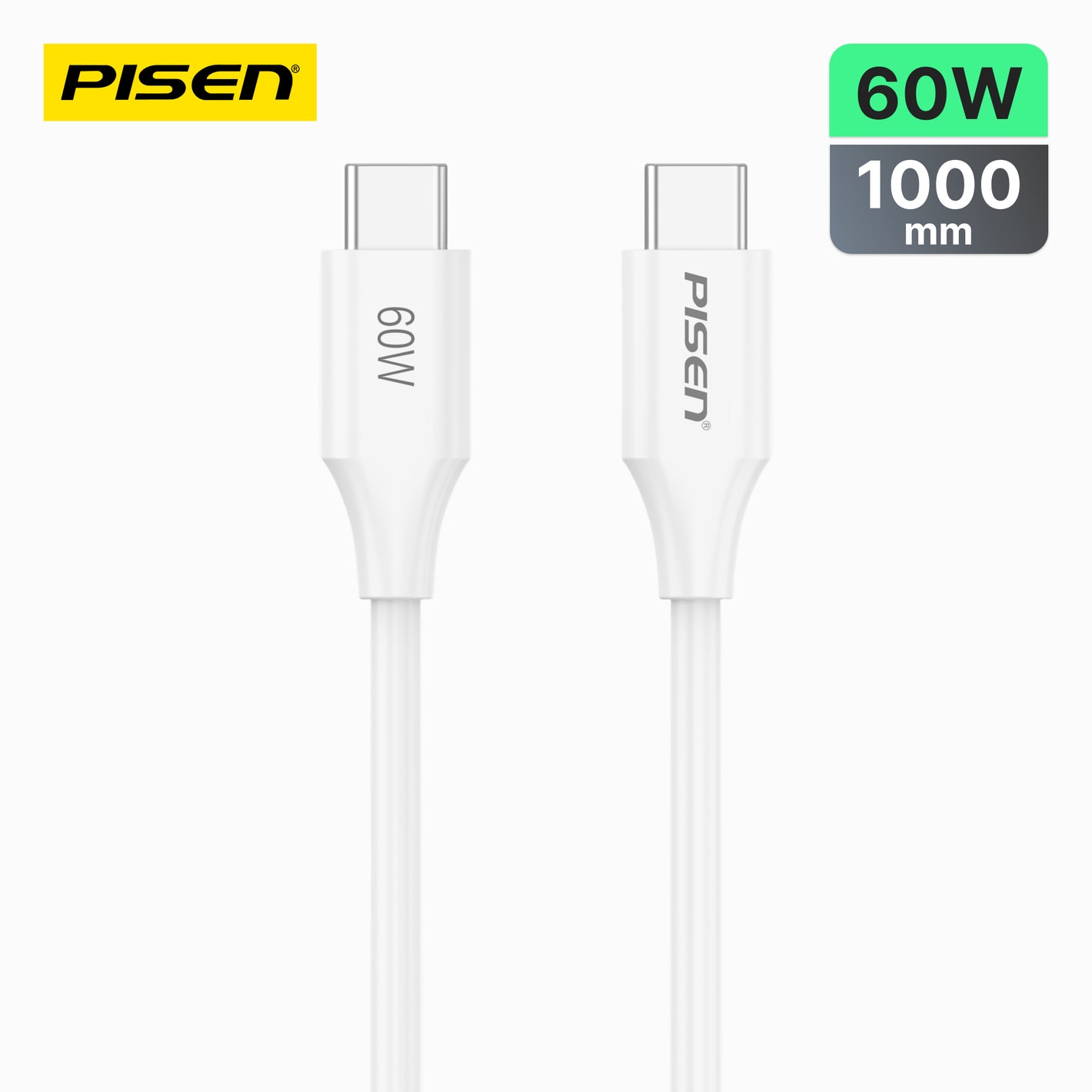 PISEN Mr White USB-C to USB-C PD60W Cable CC-PD01-1000/2000