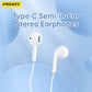 PISEN Type-C Semi-in-Ear Stereo Earphones TP-CP03