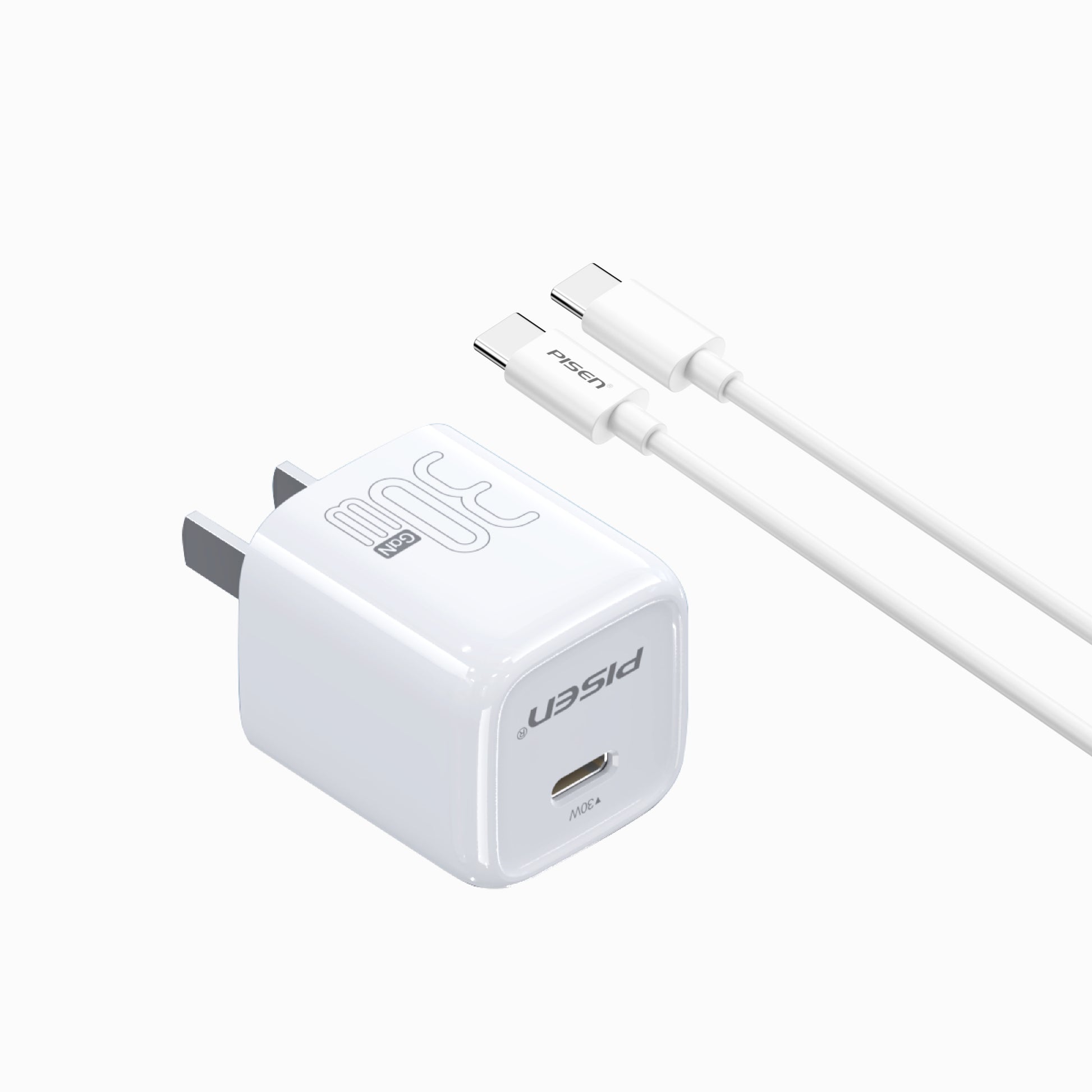 PISEN Quick 30W GaN Pudding Single Port Fast Charger (US) TP-C72 - PisenBiz