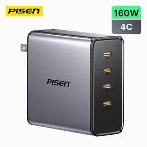PISEN BOLT Pro 160W 4-Port GaN Fast Charger TP-C81 - PisenBiz
