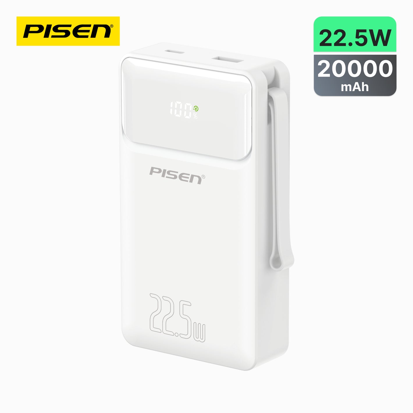 PISEN PowerView 2 in 1 Faster Charging 20000mAh Power Bank TP-D068