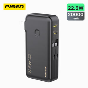 PISEN High Power Box 22.5W  With Cables  20000mAh  Power Bank TS-D313