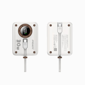 PISEN QUICK 30W Mini Camera Power Bank with Dual Cable TS-D373
