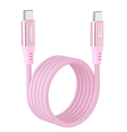 PISEN C to C 60W magnetic braided fast charging data cable 1m CC-FC22-1000