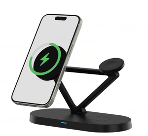 PISEN Magsafe Wireless Charging Station(Foldable 3-in-1)with Night Light XY-C56