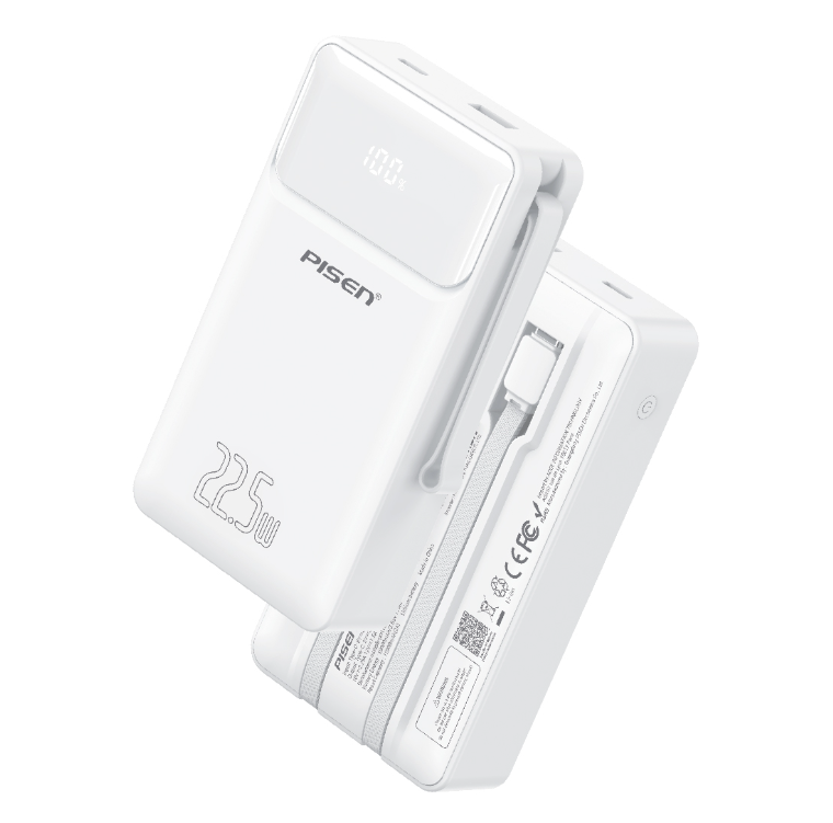 PISEN PowerView 2 in 1 Faster Charging 20000mAh Power Bank(White)TP-D068