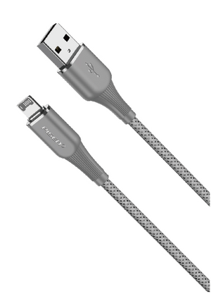 PISEN NoirSync USB-A TO Lightning 12W Cable(Grey)AL-FC13-1000