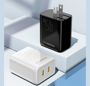 PISEN-PISEN Pro PD45W Fast Wall Charger Set (2C)(C to C Cable)(US)TS-C152