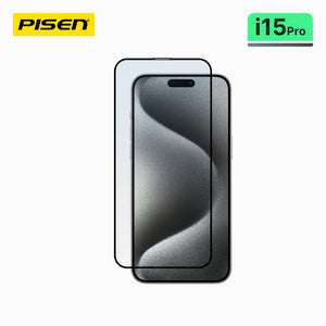 PISEN Clear Tempered Glass for iPhone 15 Pro(Pack of 10+1) MRE-TM44-I15 Pro