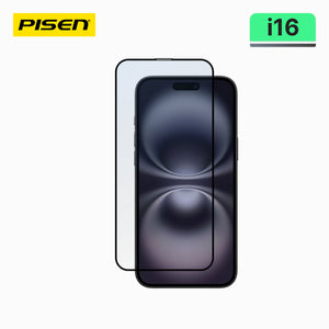 PISEN Clear Tempered Glass for iPhone 16 (Pack of 10+1) MRE-TM86-I16