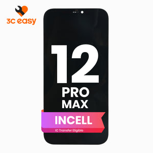 3C EASY-New Phone Screen Replacement I12 Pro Max (Incell/Black)