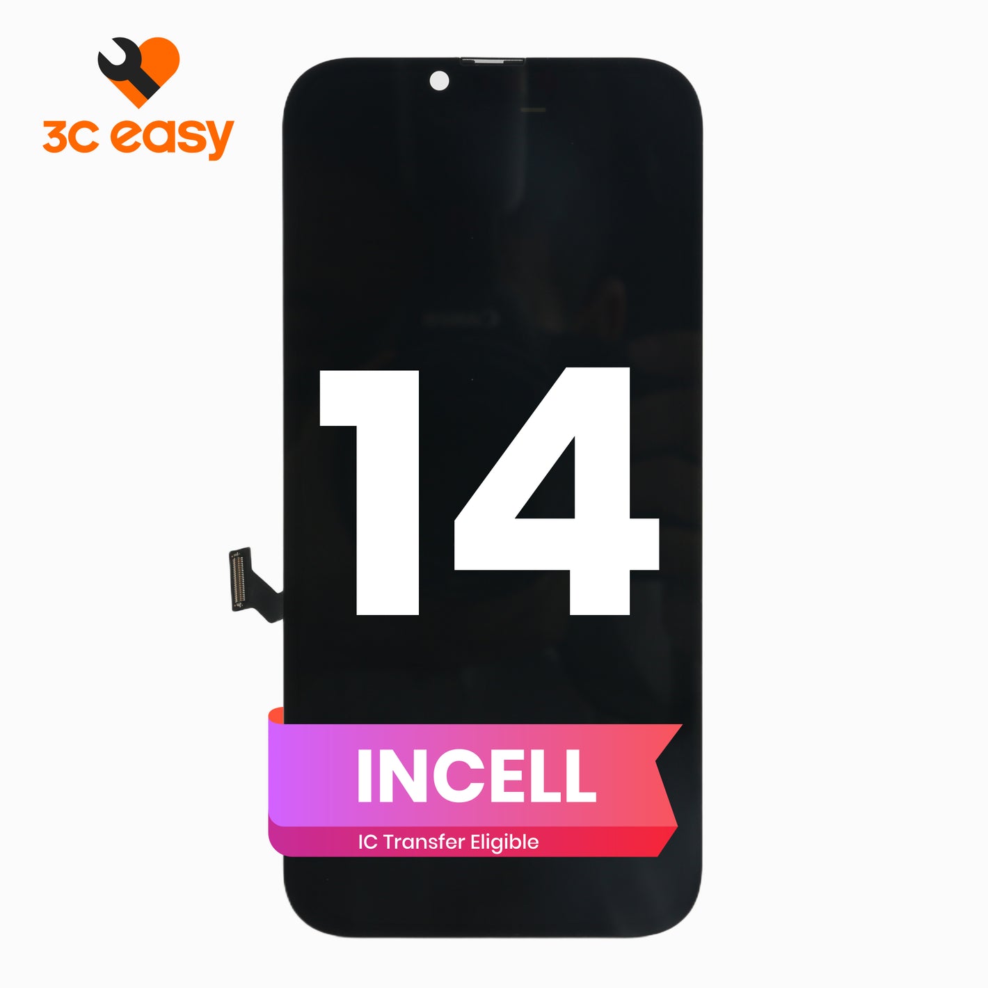 3C EASY-New Phone Screen Replacement I14 (Incell/Black)