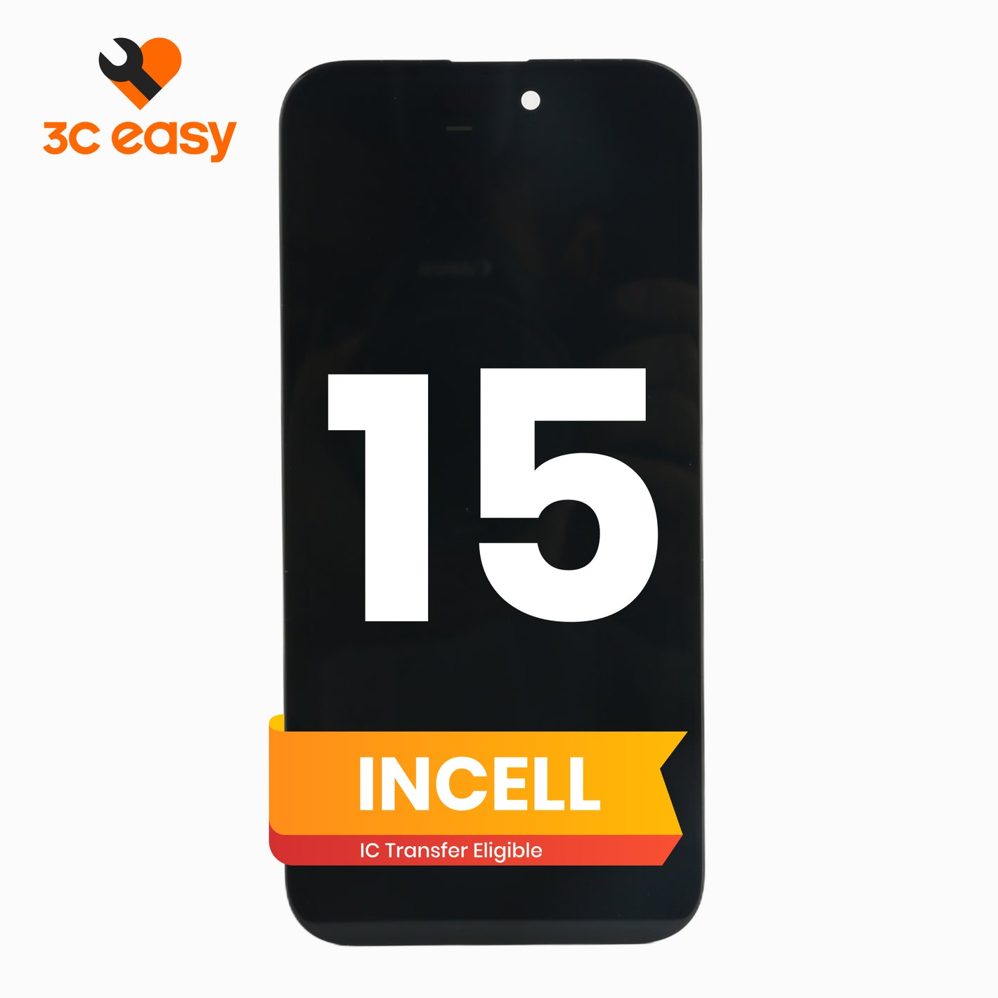 3C EASY-New Phone Screen Replacement I15 (Incell/Black)