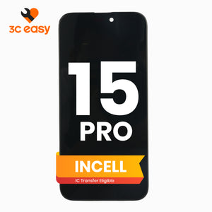 3C EASY-New Phone Screen Replacement I15 Pro (Incell/Black)