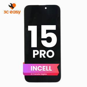 3C EASY-New Phone Screen Replacement I15 Pro (Incell/Black)