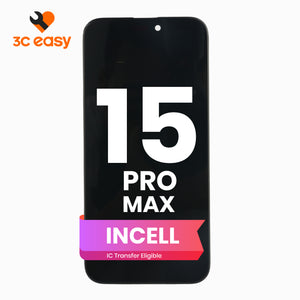 3C EASY-New Phone Screen Replacement I15 Pro Max (Incell/Black)