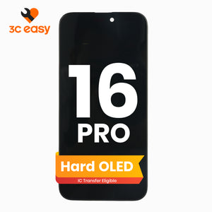 3C EASY-New Phone Screen Replacement I16 Pro (Hard OLED/Black)