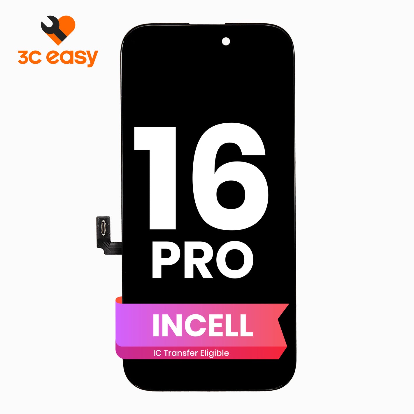 3C EASY-New Phone Screen Replacement I16 Pro (Incell)